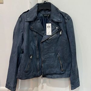 Ralph Lauren Indigo leather jacket